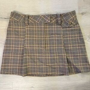 H&M Plaid Mini Skirt